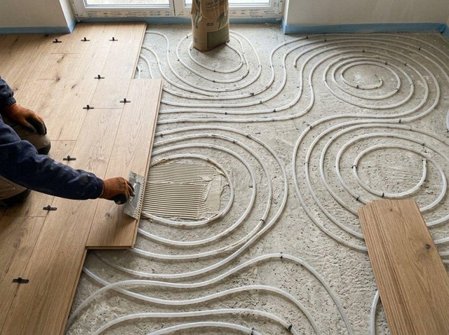 Evita deformaciones en tu parquet: instalación pegada sobre suelo radiante en A Coruña - Imagen 1